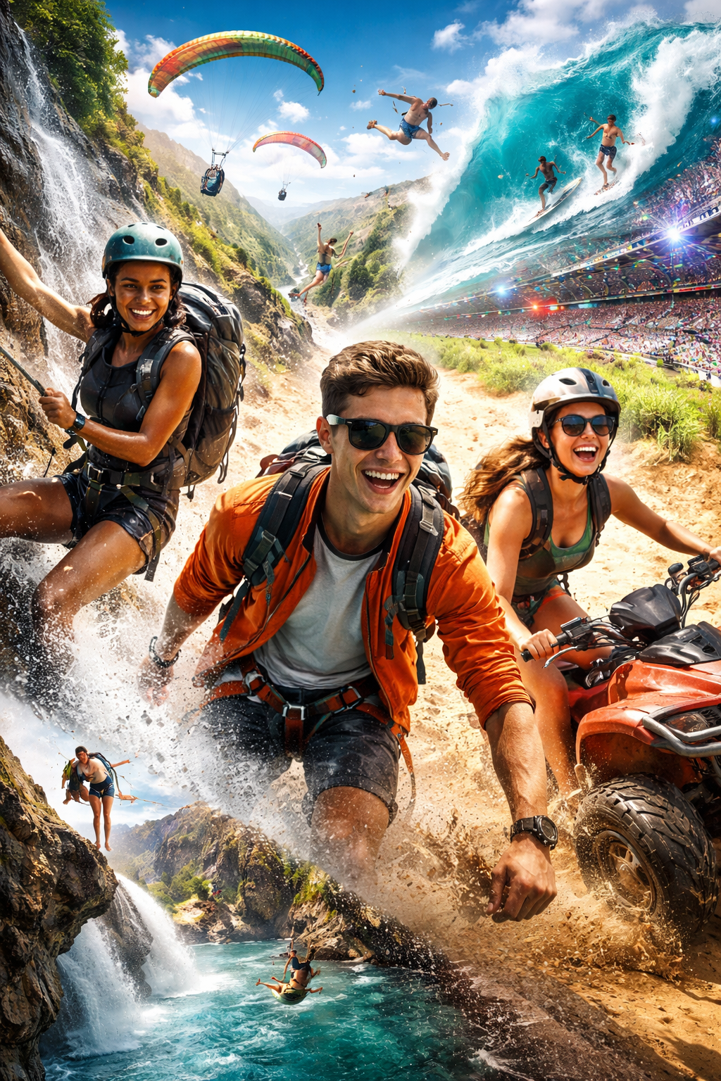 Extreme sports adventure travel destination for adrenaline junkies